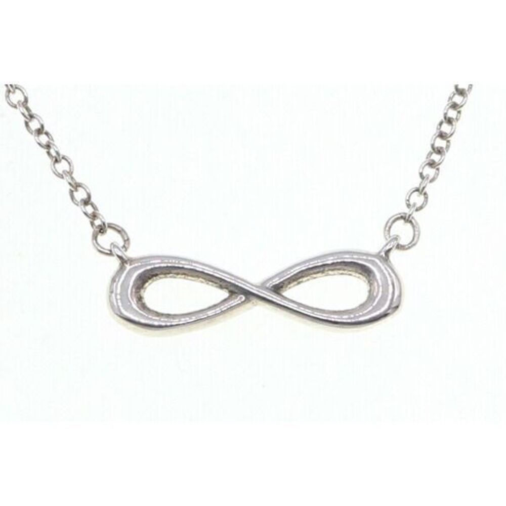 Tiffany Co Infinity Necklace Sterling Silver Pendant Choker
